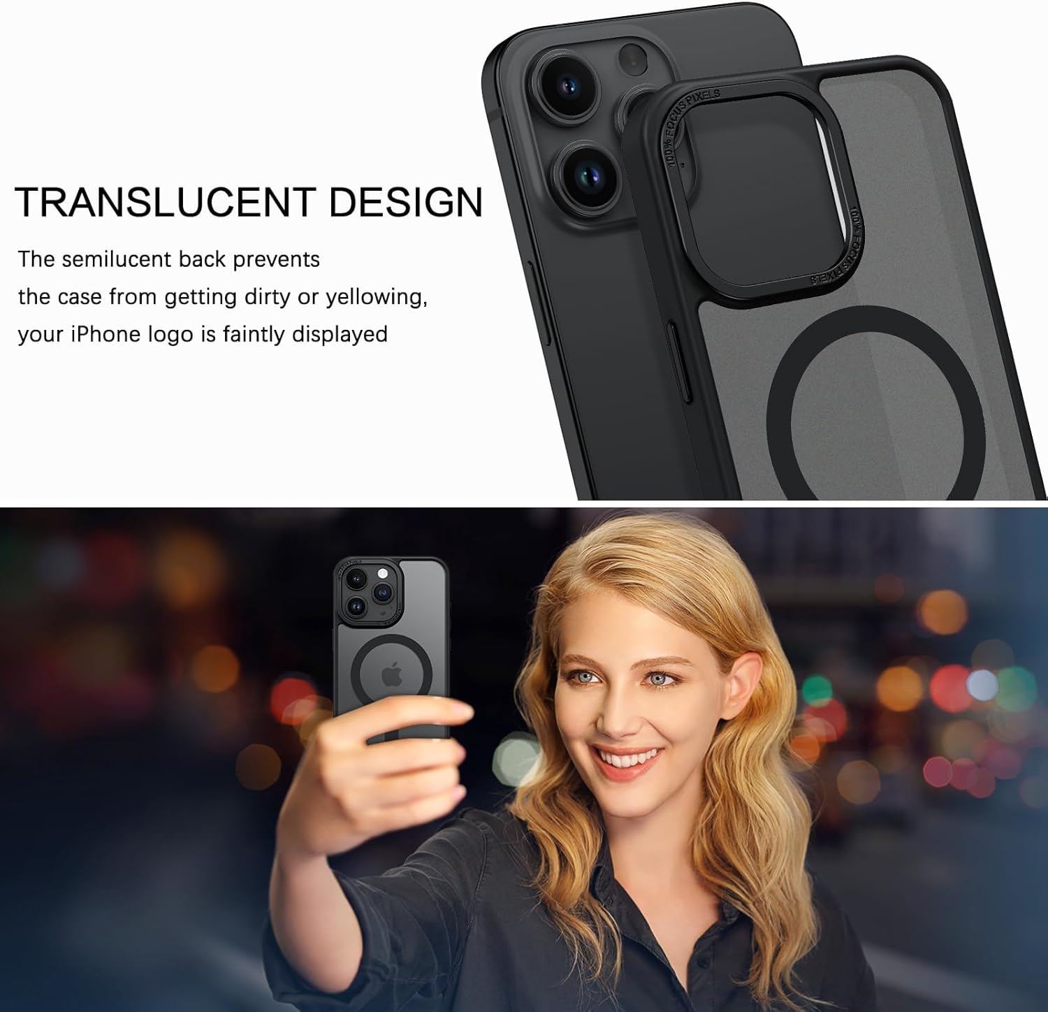 Eligo Magnetic Case for iPhone 11, Compatible with MagSafe Shockproof Protection Cover, Translucent Matte Phone Case with Strong Magnet, Slim Case for Apple 11 6.1 Inch (2019)(Black)