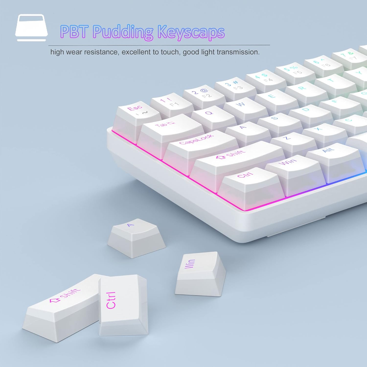 MageGee Portable 60% Mechanical Gaming Keyboard (Grey/Blue Switch)