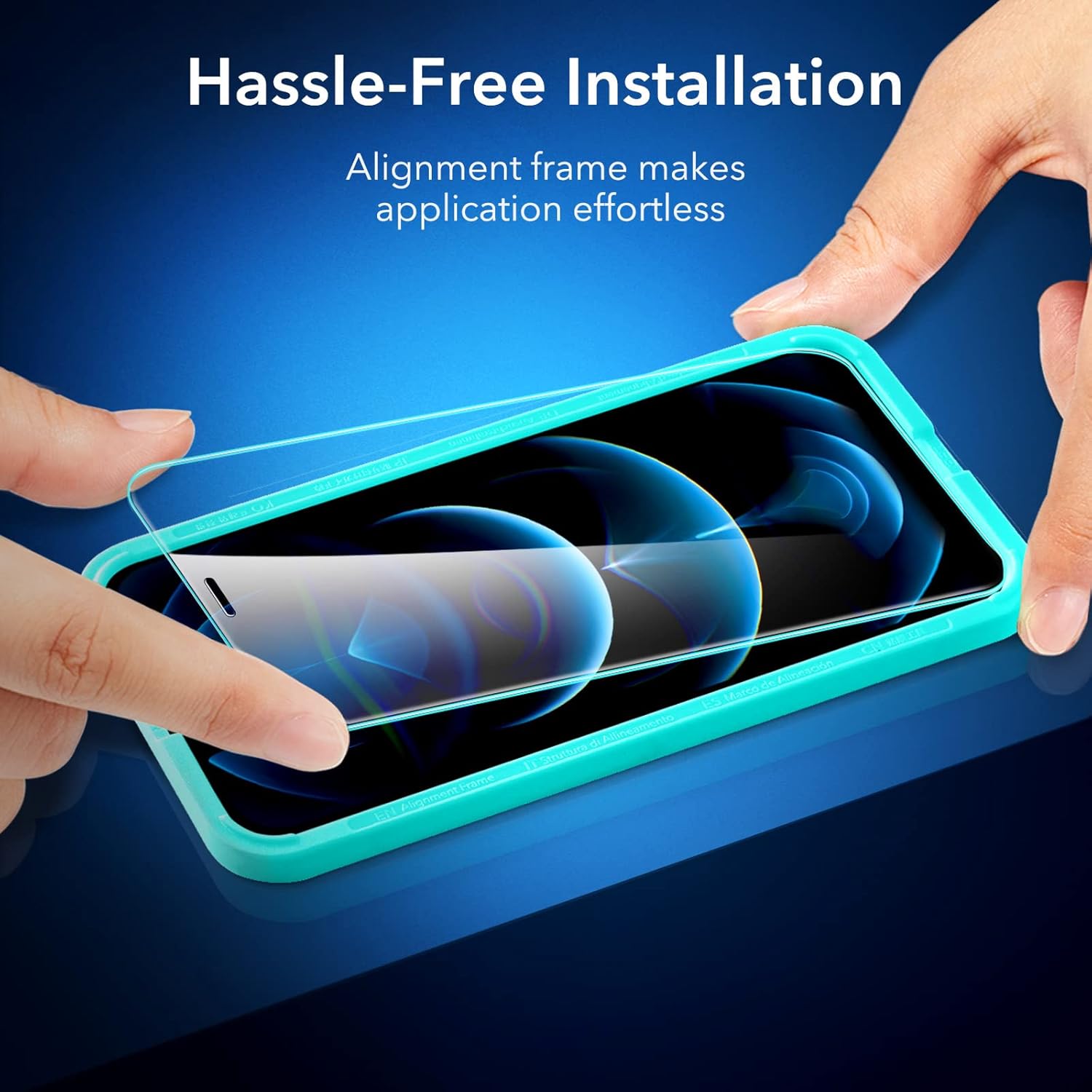 ESR 3 Pack for iPhone 17 Pro Max Screen Protectors, High Clarity, 9H Hardness Scratch Resistant, Military-Grade Tempered Glass, Shatterproof, Screen Guard with Easy Installation Tool