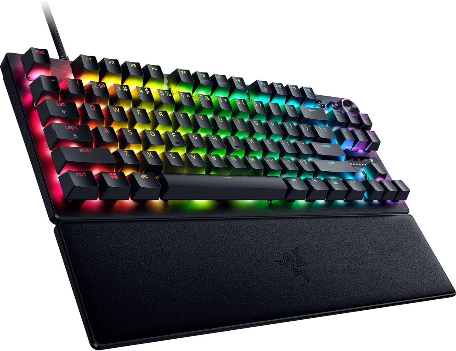 Razer Huntsman Mini 60% Compact Gaming Keyboard: Purple Switch, Clicky Optical-Mechanical Switches, Doubleshot PBT Keycaps, Detachable USB-C Cable, US Layout - Black