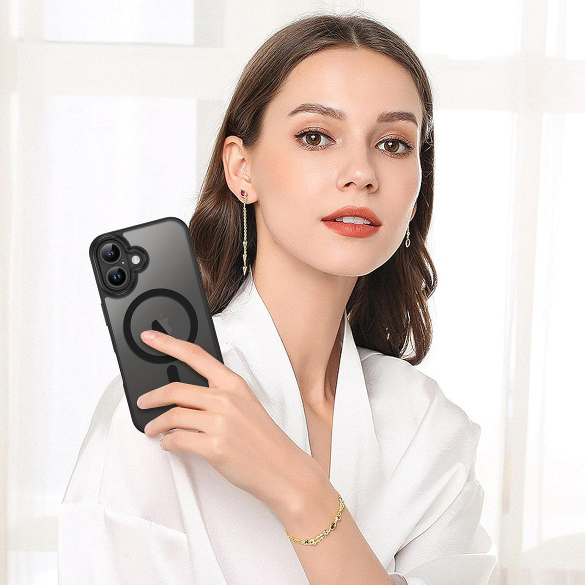Eligo Magnetic Case for iPhone 11, Compatible with MagSafe Shockproof Protection Cover, Translucent Matte Phone Case with Strong Magnet, Slim Case for Apple 11 6.1 Inch (2019)(Black)