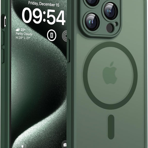 TOCOL for iPhone 17 Pro Max Case 6.9-inch, Built-in Magnetic Ring, Upgraded Camera Protection, Compatible with Magsafe, Military Grade Shockproof, Non-slip Translucent Matte Case, Black