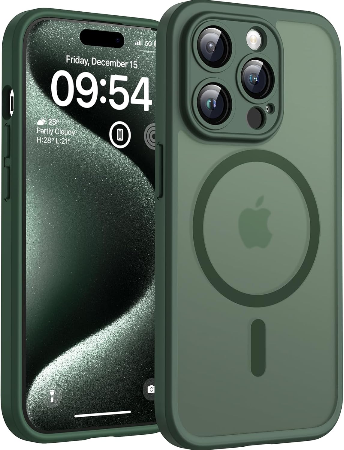 TOCOL for iPhone 17 Pro Max Case 6.9-inch, Built-in Magnetic Ring, Upgraded Camera Protection, Compatible with Magsafe, Military Grade Shockproof, Non-slip Translucent Matte Case, Black