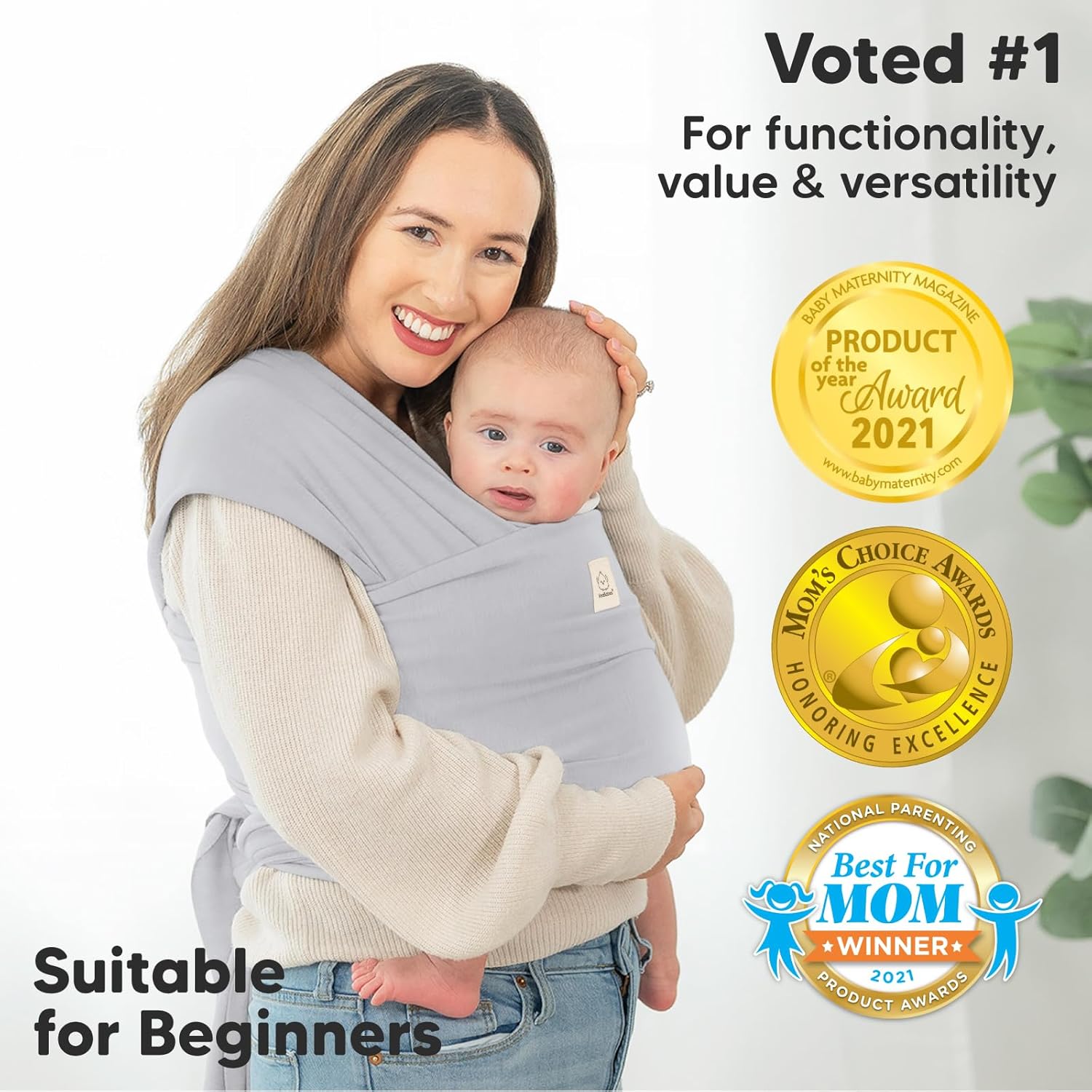 KeaBabies All-in-1 Baby Wrap Carrier Newborn and Infant