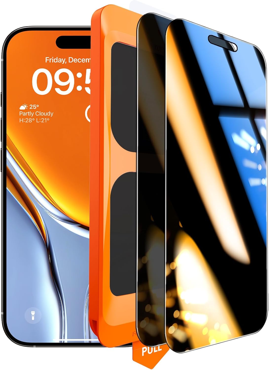 TOCOL 2 Pack for iPhone 15 Pro Screen Protector 6.1 Inch, Easy Installation Full Coverage No Bubbles No Dust Military Grade Shatterproof, 9H Hardness Tempered Glass Screen Protector, Case Friendly