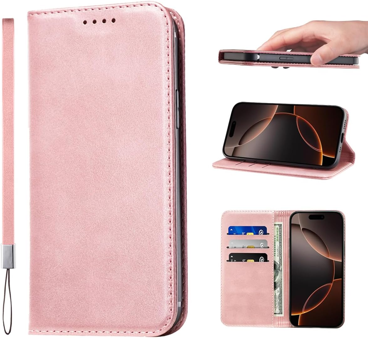 LANJLM Samsung Galaxy A53 5G Case PU Leather Wallet Case Card Holder Shockproof Flip Cover - Brown khaki