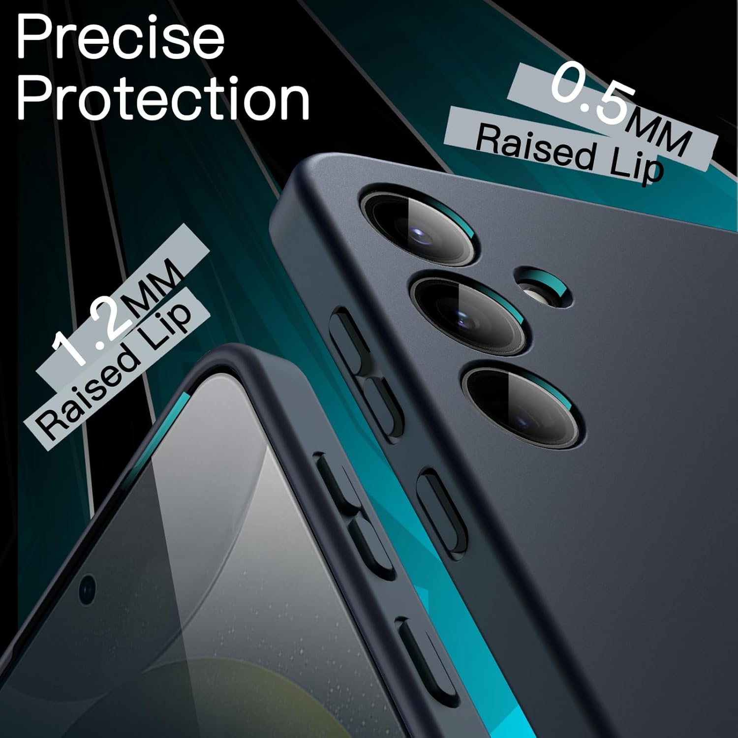 JETech Slim Fit Case for Samsung Galaxy S24 5G, Camera Lens Full Protection, Soft TPU Thin Protective Phone Cover with Matte Finish, Shockproof (Black)