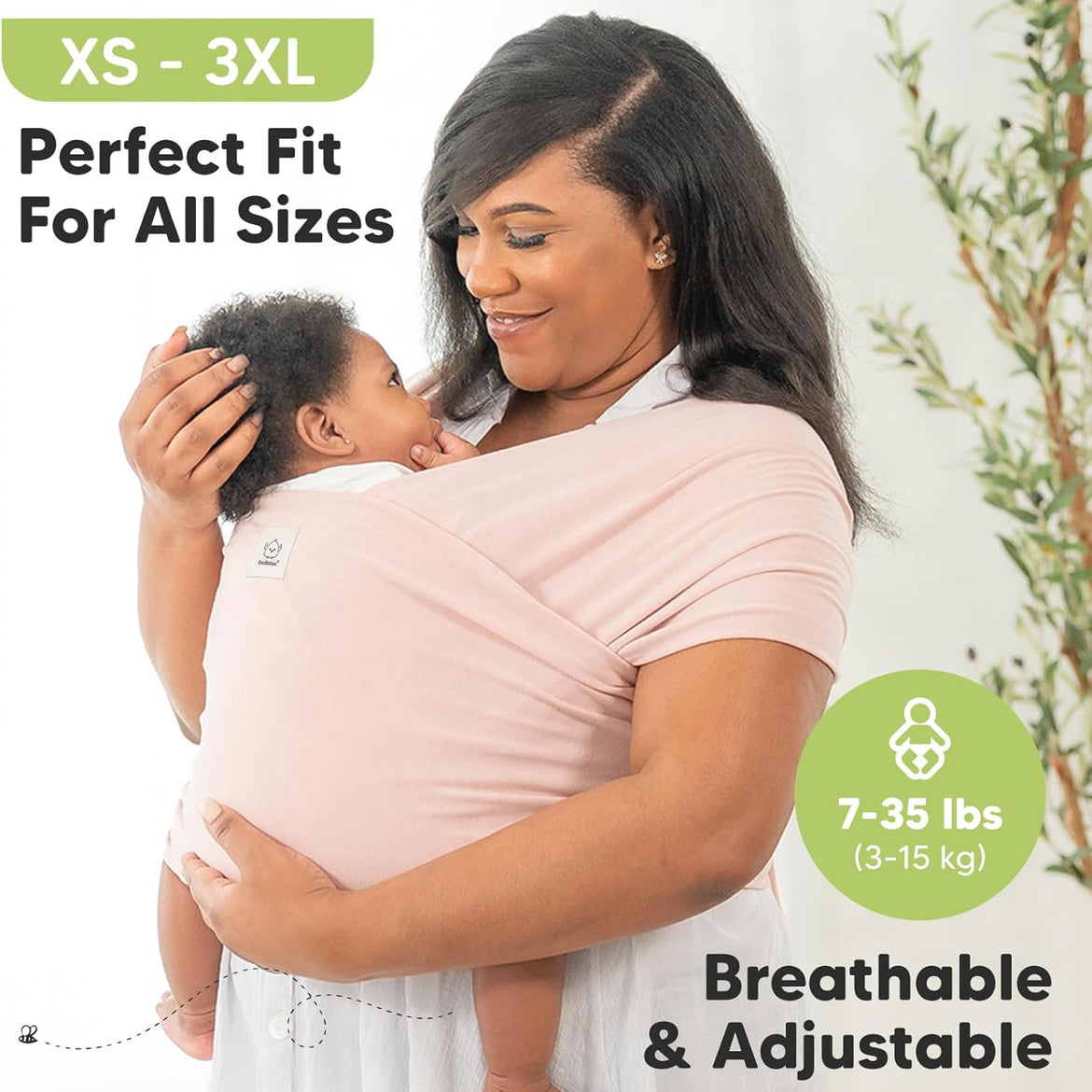 KeaBabies All-in-1 Baby Wrap Carrier Newborn and Infant