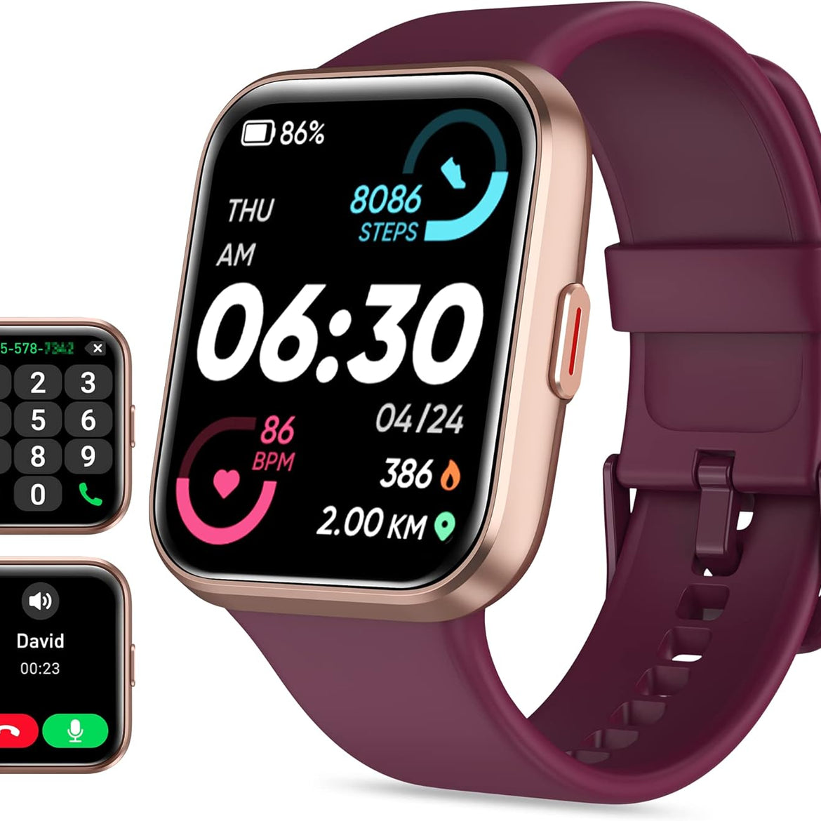 Smart Watch for Men Women (Answer/Make Call), Alexa Built-in, 1.8" Touch Screen Fitness Watch with SpO2 Sleep Monitor, 100 Sport, IP68 Waterproof Step Counter Smartwatch for iOS Android