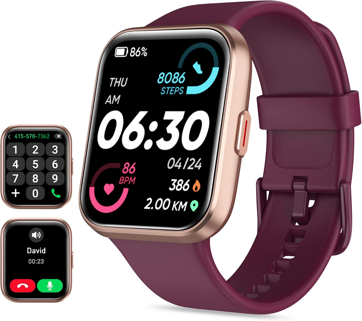 Smart Watch for Men Women (Answer/Make Call), Alexa Built-in, 1.8" Touch Screen Fitness Watch with SpO2 Sleep Monitor, 100 Sport, IP68 Waterproof Step Counter Smartwatch for iOS Android