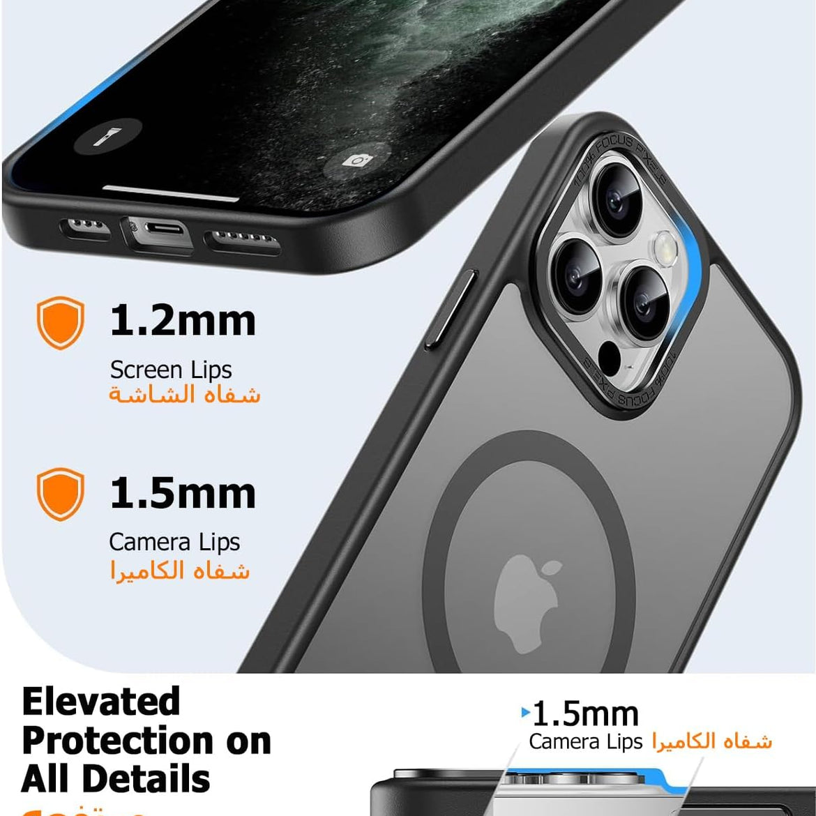 Eligo Magnetic Case for iPhone 11, Compatible with MagSafe Shockproof Protection Cover, Translucent Matte Phone Case with Strong Magnet, Slim Case for Apple 11 6.1 Inch (2019)(Black)