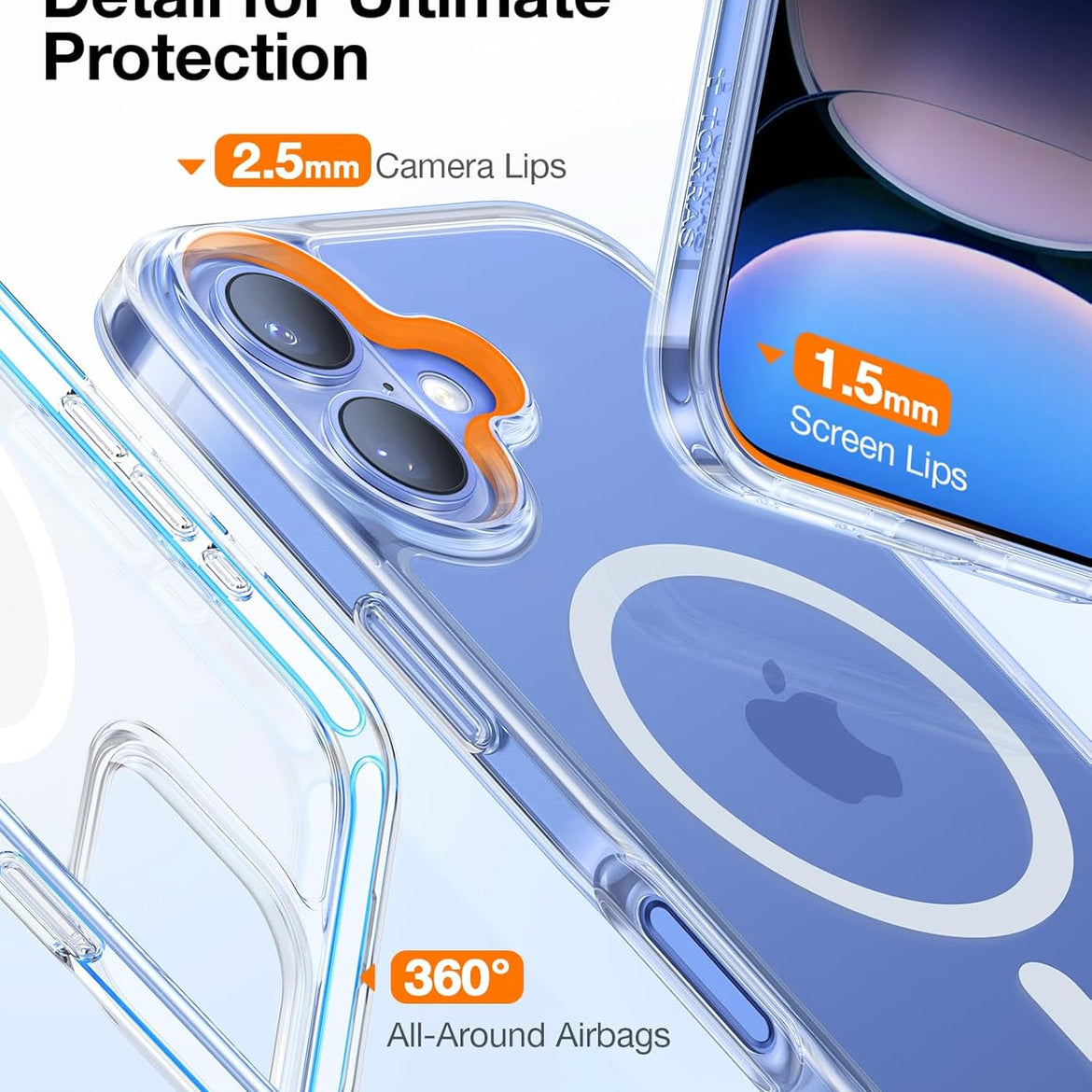 TORRAS Magnetic Shockproof for iPhone 17 Pro Case, Compatible with Magsafe, Military-Grade Drop Tested, Translucent Slim Protective for iPhone 17 Pro Case Anti-Fingerprint Anti-Scratch, Deep Blue