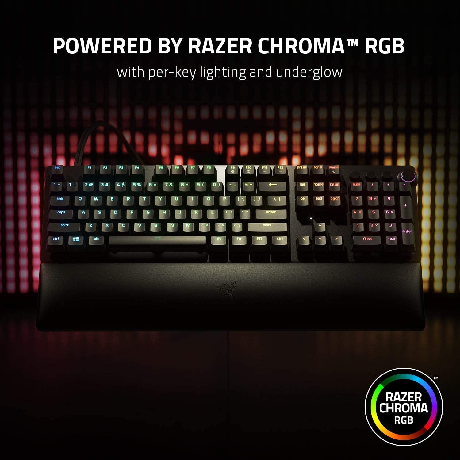 Razer Huntsman Mini 60% Compact Gaming Keyboard: Purple Switch, Clicky Optical-Mechanical Switches, Doubleshot PBT Keycaps, Detachable USB-C Cable, US Layout - Black