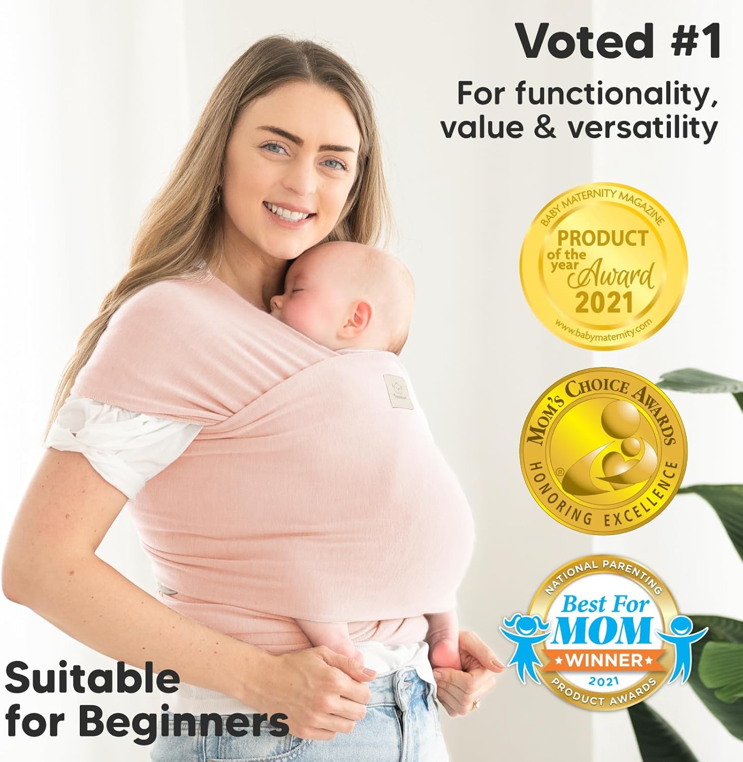 KeaBabies All-in-1 Baby Wrap Carrier Newborn and Infant