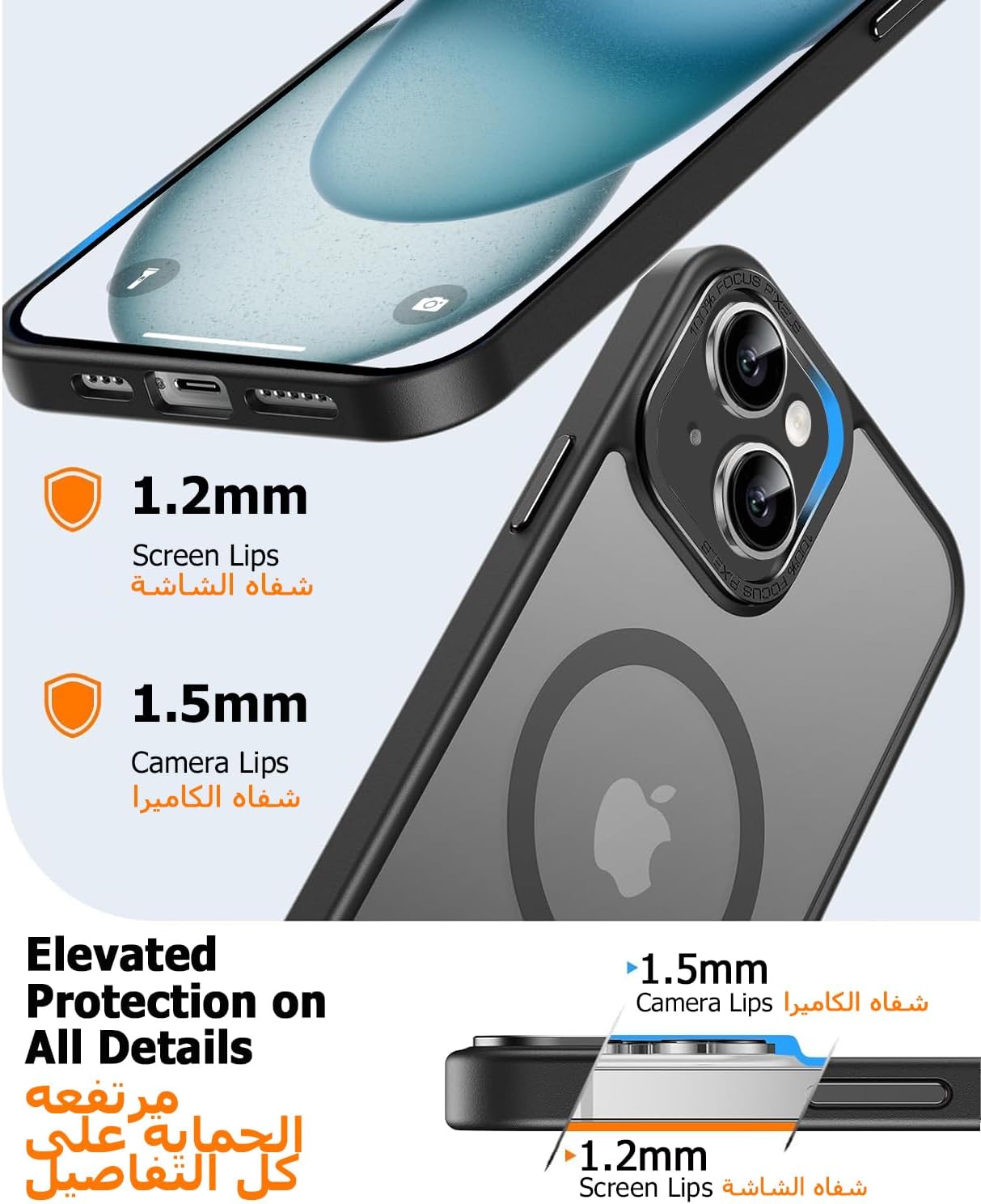 Eligo Magnetic Case for iPhone 11, Compatible with MagSafe Shockproof Protection Cover, Translucent Matte Phone Case with Strong Magnet, Slim Case for Apple 11 6.1 Inch (2019)(Black)