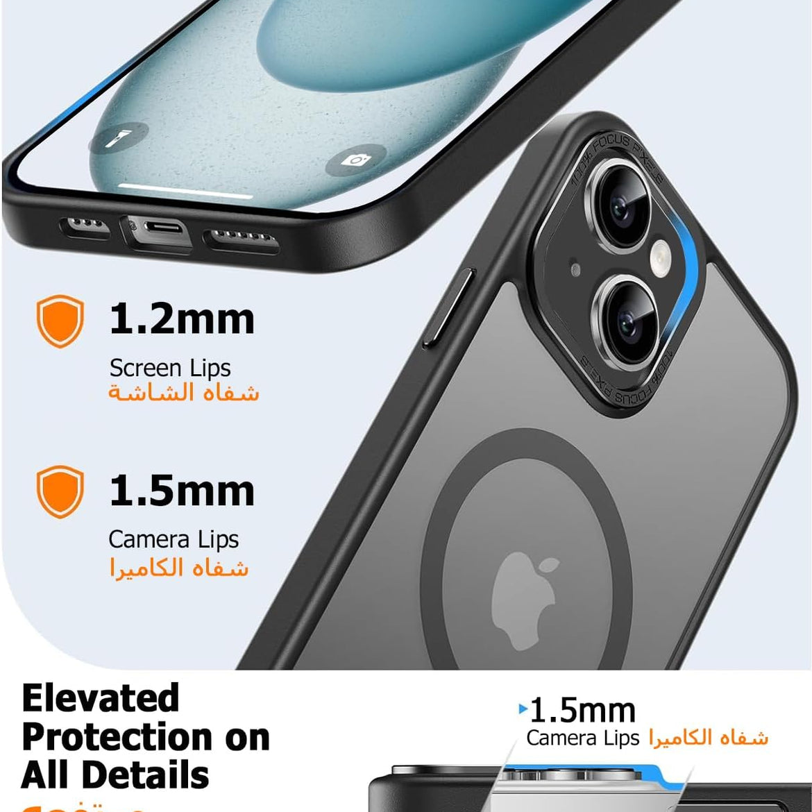 Eligo Magnetic Case for iPhone 11, Compatible with MagSafe Shockproof Protection Cover, Translucent Matte Phone Case with Strong Magnet, Slim Case for Apple 11 6.1 Inch (2019)(Black)