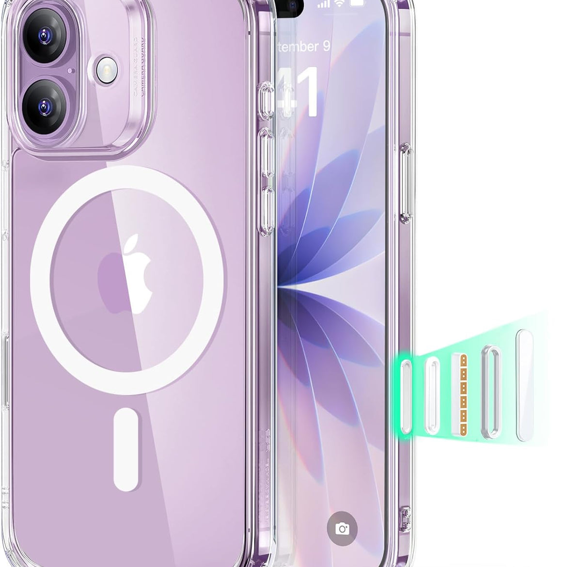 ESR for iPhone 17 Pro Case, Camera Control Cover, Compatible with MagSafe Accessories, Military-Grade Drop Protection, Shock-Absorbing Air Guard Corners, Hybrid Series, Clear