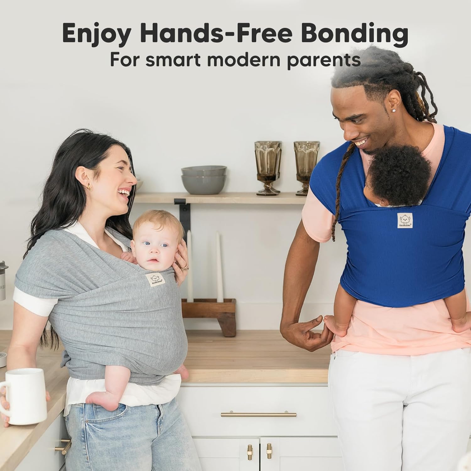 KeaBabies All-in-1 Baby Wrap Carrier Newborn and Infant