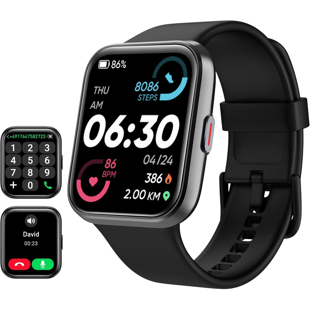 Smart Watch for Men Women (Answer/Make Call), Alexa Built-in, 1.8" Touch Screen Fitness Watch with SpO2 Sleep Monitor, 100 Sport, IP68 Waterproof Step Counter Smartwatch for iOS Android