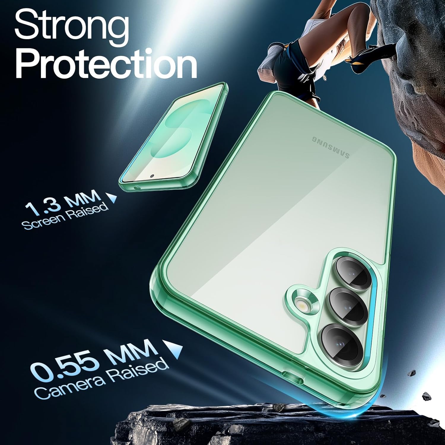 JETech Case for Samsung Galaxy S25 Ultra 5G, Non-Yellowing Shockproof Bumper Protective Phone Cover, Anti-Scratch Hard PC Back (Clear)