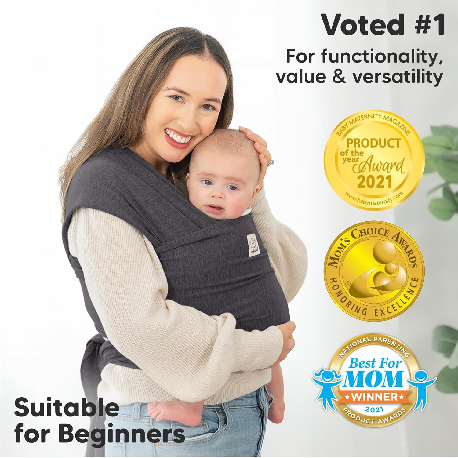 KeaBabies All-in-1 Baby Wrap Carrier Newborn and Infant