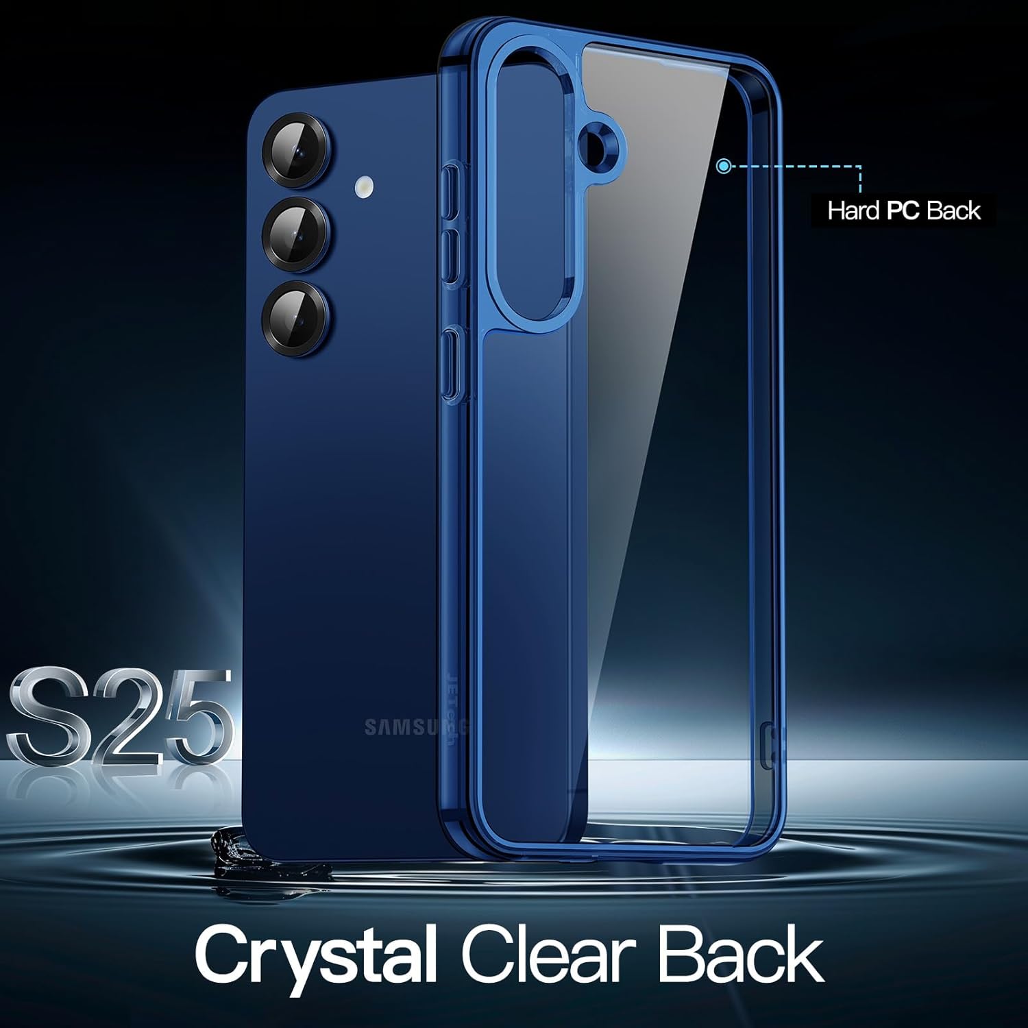 JETech Case for Samsung Galaxy S25 Ultra 5G, Non-Yellowing Shockproof Bumper Protective Phone Cover, Anti-Scratch Hard PC Back (Clear)