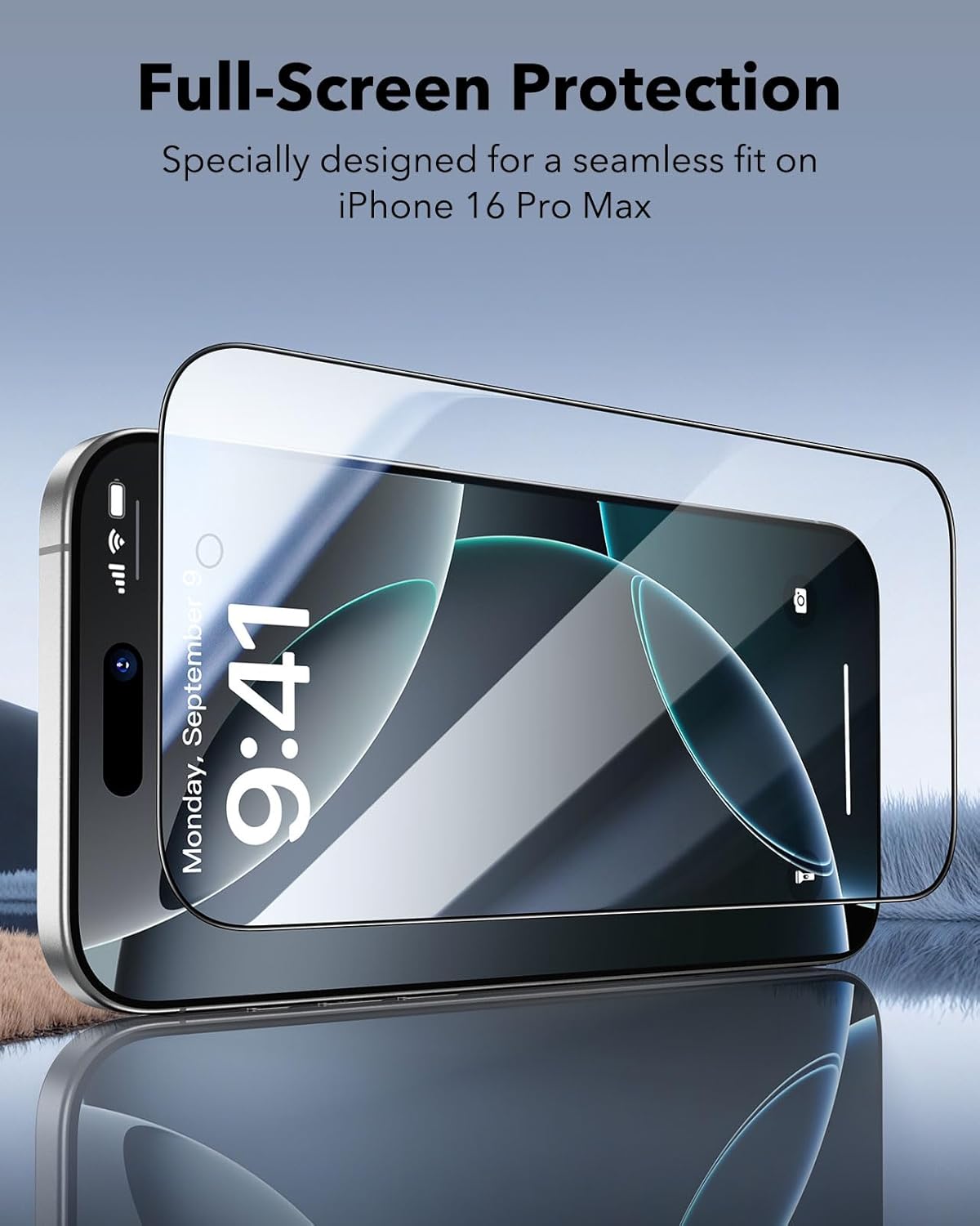 ESR 3 Pack for iPhone 17 Pro Max Screen Protectors Tempered Glass, High Clarity, 9H Hardness Scratch Resistant, Full Coverage, Military-Grade, Shatterproof, Screen Guard with Ultra Fit Tray
