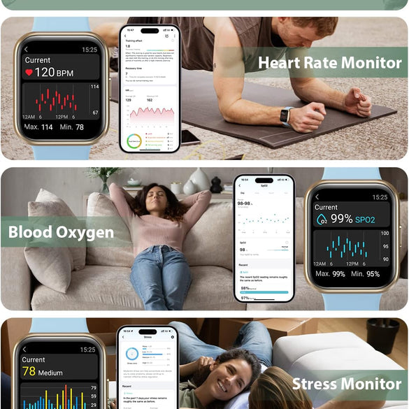 Smart Watch for Men Women (Answer/Make Call), Alexa Built-in, 1.8" Touch Screen Fitness Watch with SpO2 Sleep Monitor, 100 Sport, IP68 Waterproof Step Counter Smartwatch for iOS Android