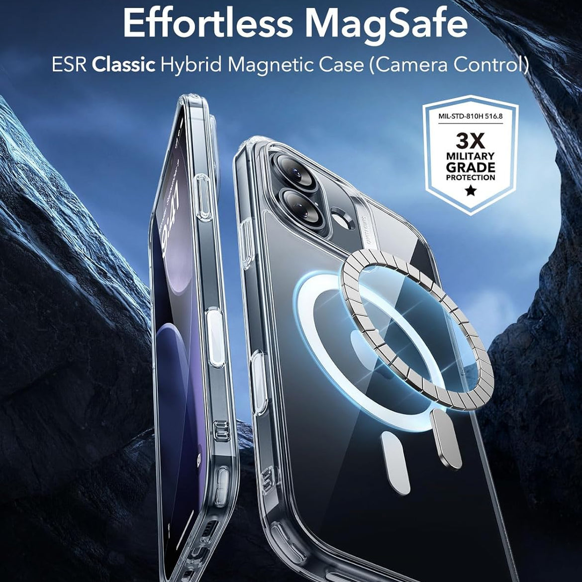 ESR for iPhone 17 Pro Case, Camera Control Cover, Compatible with MagSafe Accessories, Military-Grade Drop Protection, Shock-Absorbing Air Guard Corners, Hybrid Series, Clear