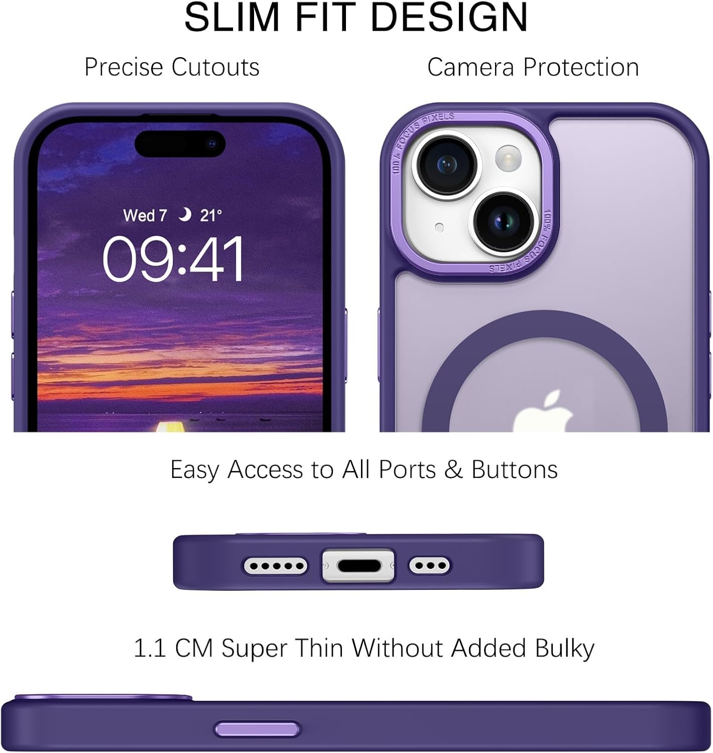 Eligo Magnetic Case for iPhone 11, Compatible with MagSafe Shockproof Protection Cover, Translucent Matte Phone Case with Strong Magnet, Slim Case for Apple 11 6.1 Inch (2019)(Black)
