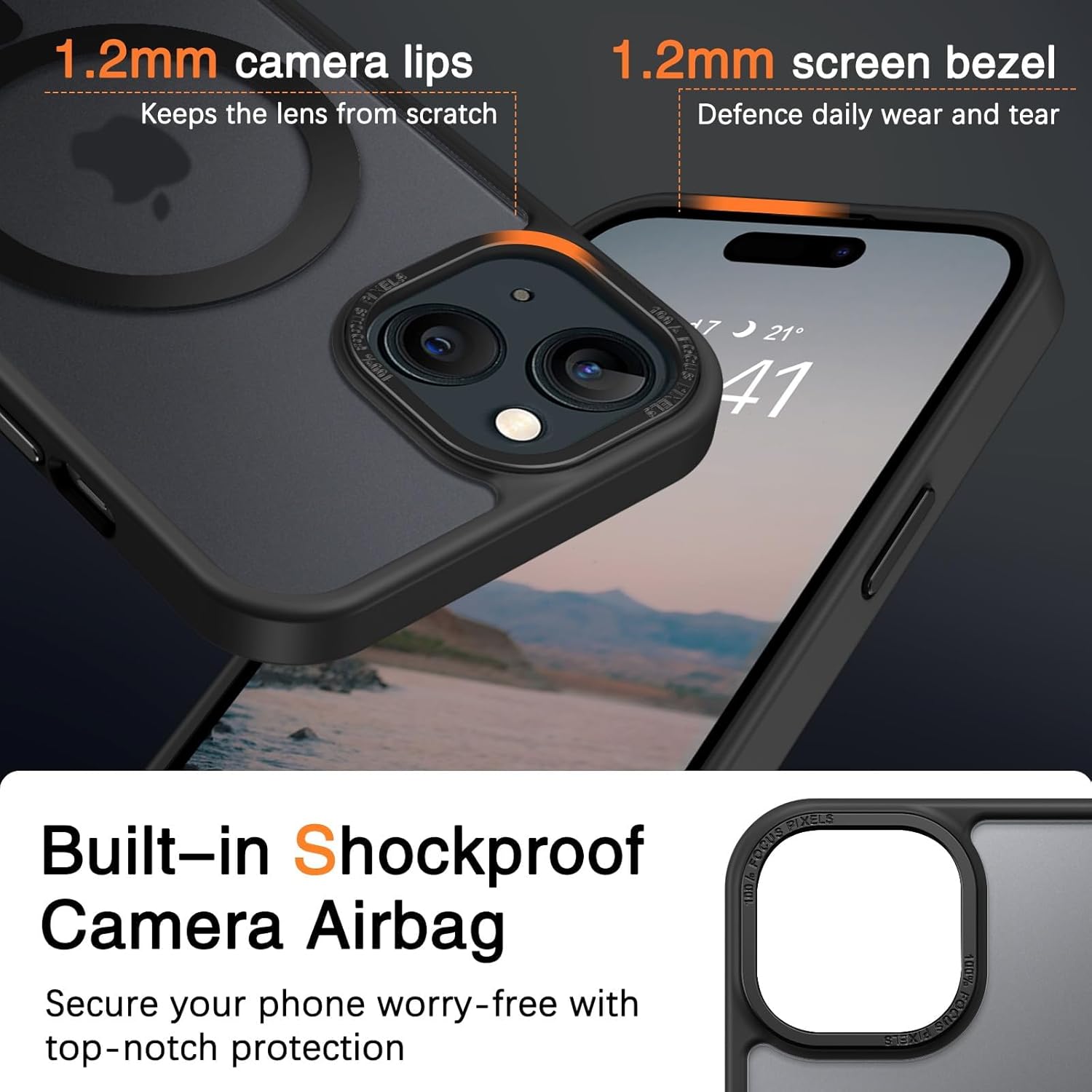 Eligo Magnetic Case for iPhone 11, Compatible with MagSafe Shockproof Protection Cover, Translucent Matte Phone Case with Strong Magnet, Slim Case for Apple 11 6.1 Inch (2019)(Black)