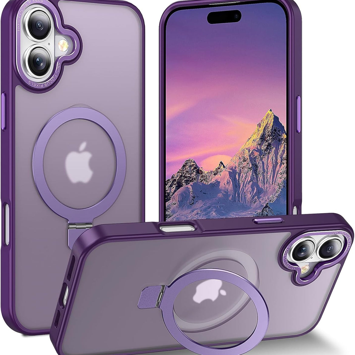 Eligo for iPhone 12 Pro Max Magnetic Case with Invisible Stand, Compatible with MagSafe Shockproof Protection Cover, Translucent Matte Slim Phone Case with Magnet for Apple 12 Pro Max (2020)(Black)