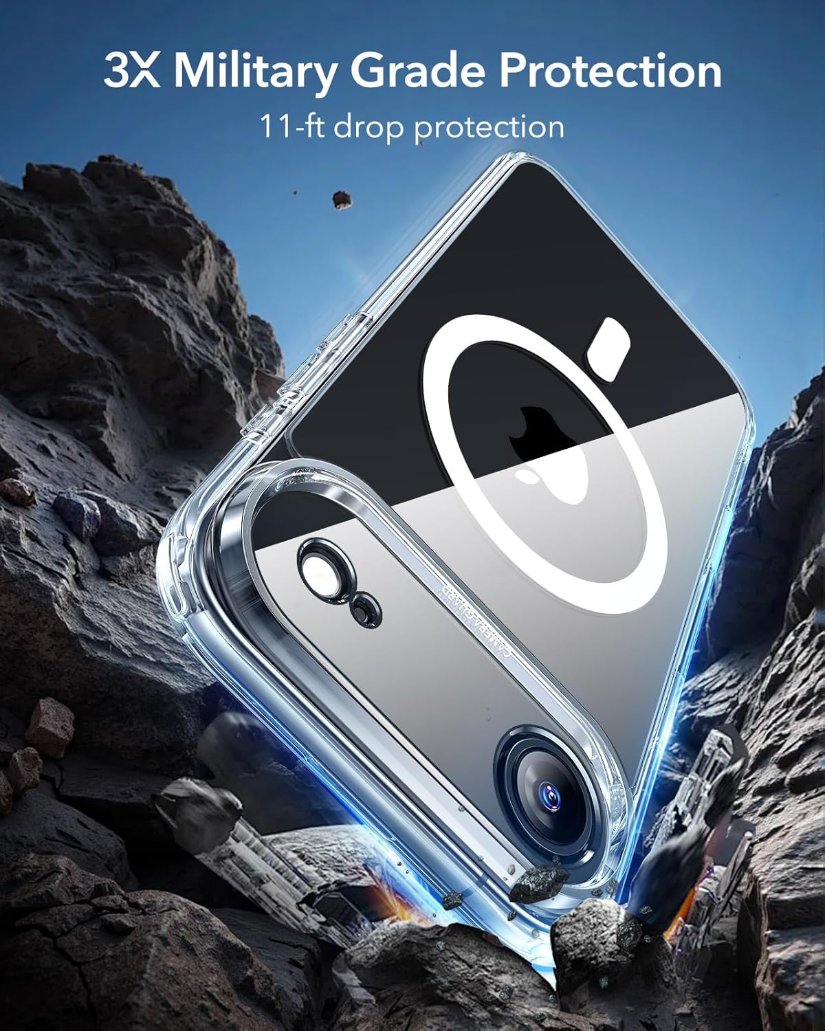 ESR for iPhone 17 Pro Case, Camera Control Cover, Compatible with MagSafe Accessories, Military-Grade Drop Protection, Shock-Absorbing Air Guard Corners, Hybrid Series, Clear