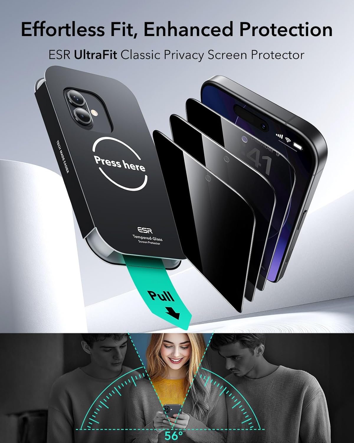 ESR 3 Pack for iPhone 17 Pro Max Screen Protectors Tempered Glass, High Clarity, 9H Hardness Scratch Resistant, Full Coverage, Military-Grade, Shatterproof, Screen Guard with Ultra Fit Tray