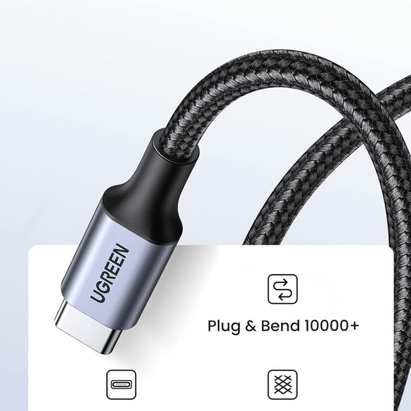 UGREEN USB C to USB C Cable 60 W PD 3.0, PPS USB-C Charging Cable Compatible with iPhone 17 Pro Max, iPhone Air, iPhone 16 15 Pro Max, Galaxy S25 S24 MacBook Air M2 iPad Pro, Air 5/Mini, Pixel 9 etc