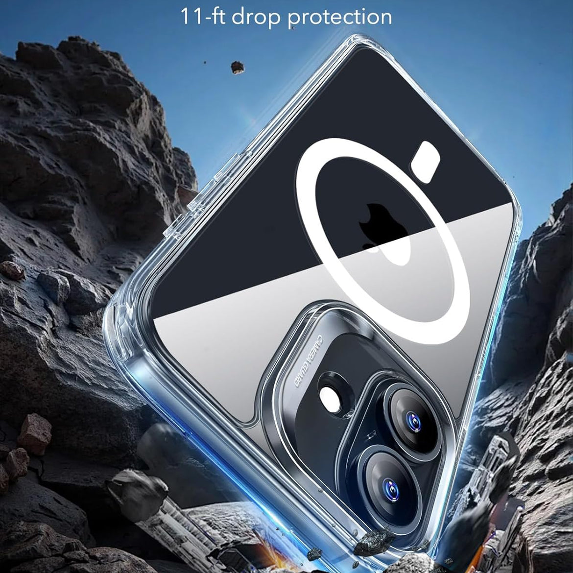 ESR for iPhone 17 Pro Case, Camera Control Cover, Compatible with MagSafe Accessories, Military-Grade Drop Protection, Shock-Absorbing Air Guard Corners, Hybrid Series, Clear