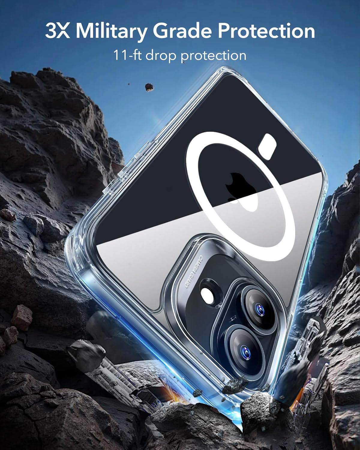 ESR for iPhone 17 Pro Case, Camera Control Cover, Compatible with MagSafe Accessories, Military-Grade Drop Protection, Shock-Absorbing Air Guard Corners, Hybrid Series, Clear