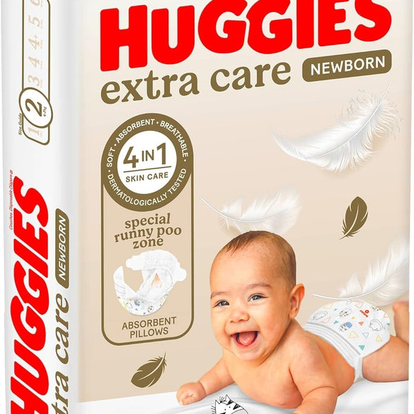 Huggies New Born, Size 2, 4-7 kg, Jumbo Pack, 128 Diapers