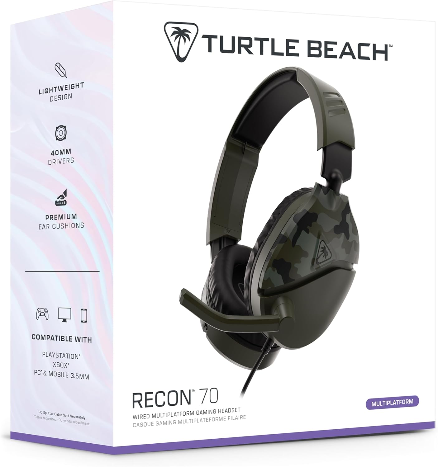 Turtle Beach Recon 70 Camo White Gaming Headset for Xbox Series X|S, Xbox One, PS5, PS4, Nintendo Switch & PC