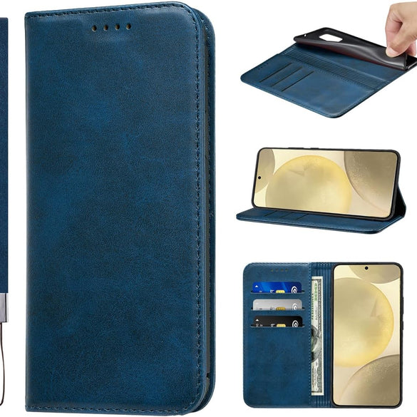 LANJLM Samsung Galaxy A53 5G Case PU Leather Wallet Case Card Holder Shockproof Flip Cover - Brown khaki