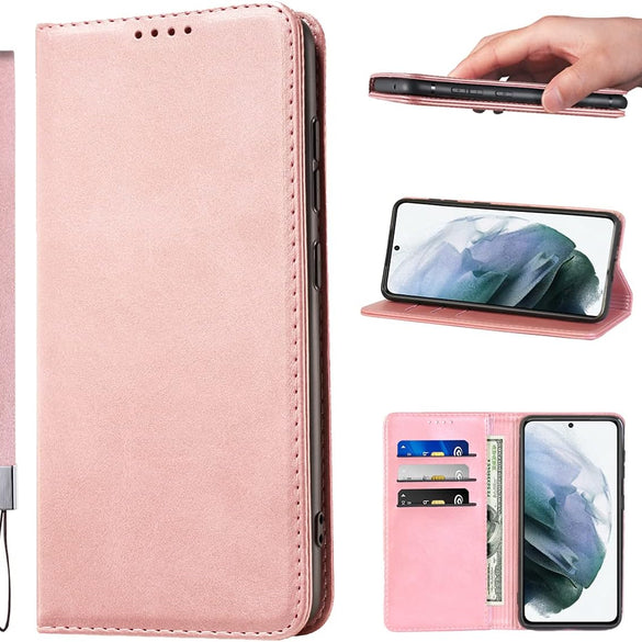 LANJLM Samsung Galaxy A53 5G Case PU Leather Wallet Case Card Holder Shockproof Flip Cover - Brown khaki