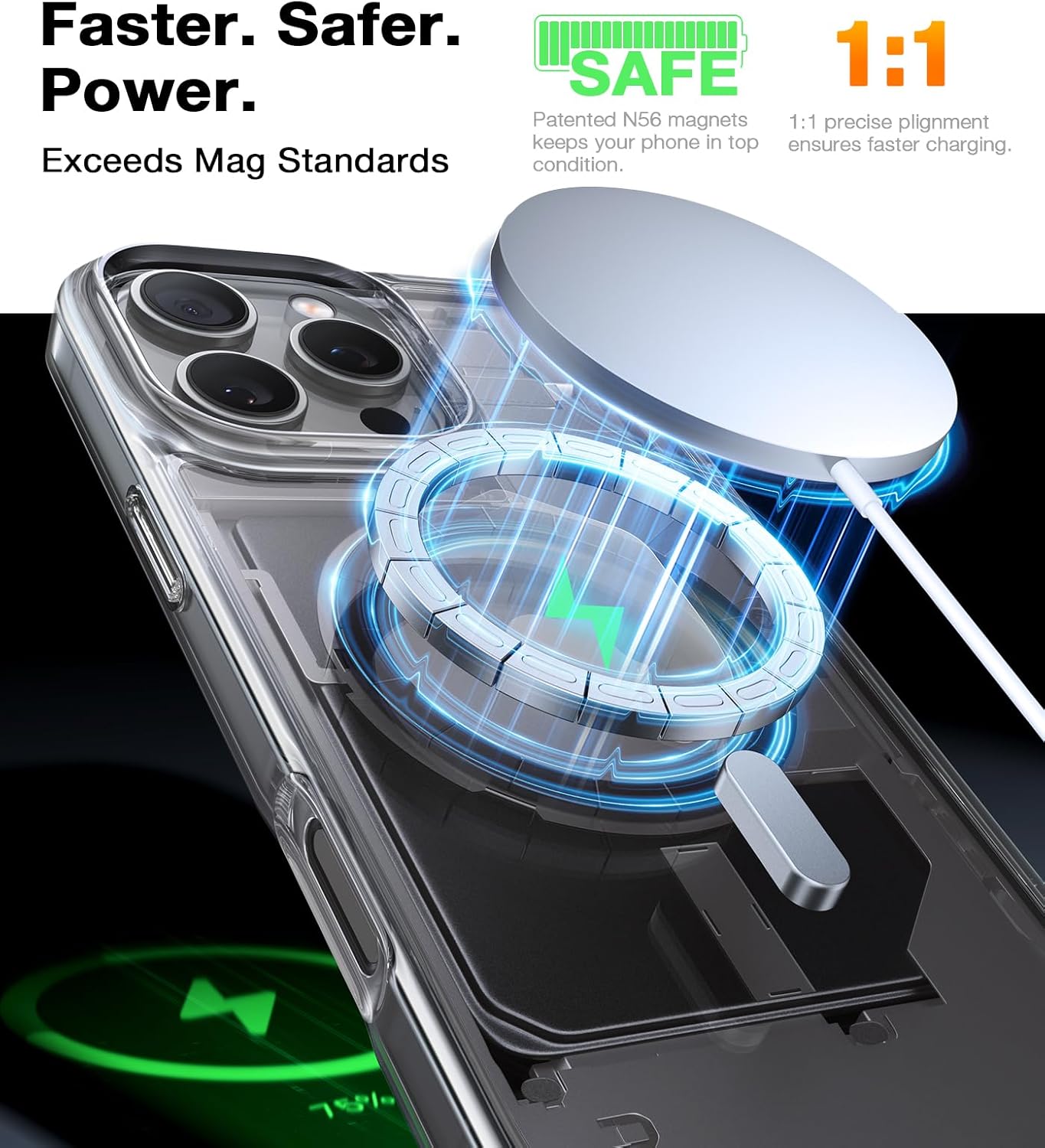 TORRAS Magnetic Shockproof for iPhone 17 Pro Case, Compatible with Magsafe, Military-Grade Drop Tested, Translucent Slim Protective for iPhone 17 Pro Case Anti-Fingerprint Anti-Scratch, Deep Blue