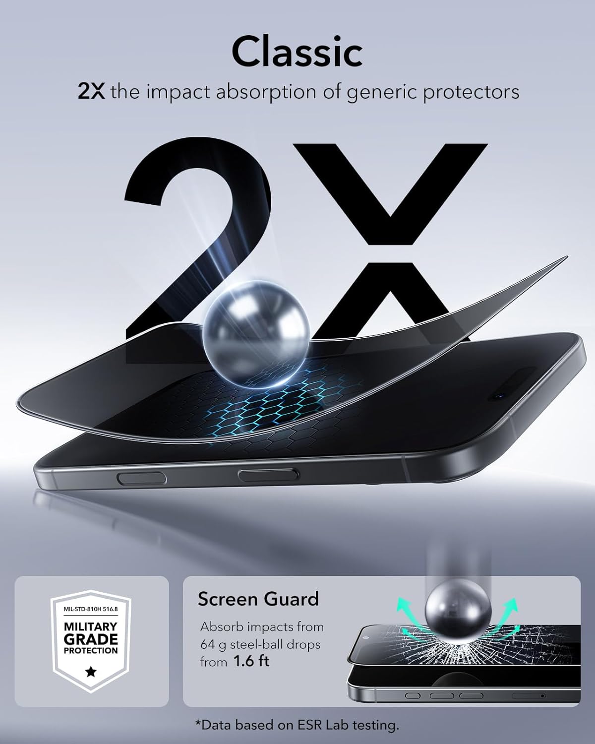 ESR 3 Pack for iPhone 17 Pro Max Screen Protectors Tempered Glass, High Clarity, 9H Hardness Scratch Resistant, Full Coverage, Military-Grade, Shatterproof, Screen Guard with Ultra Fit Tray
