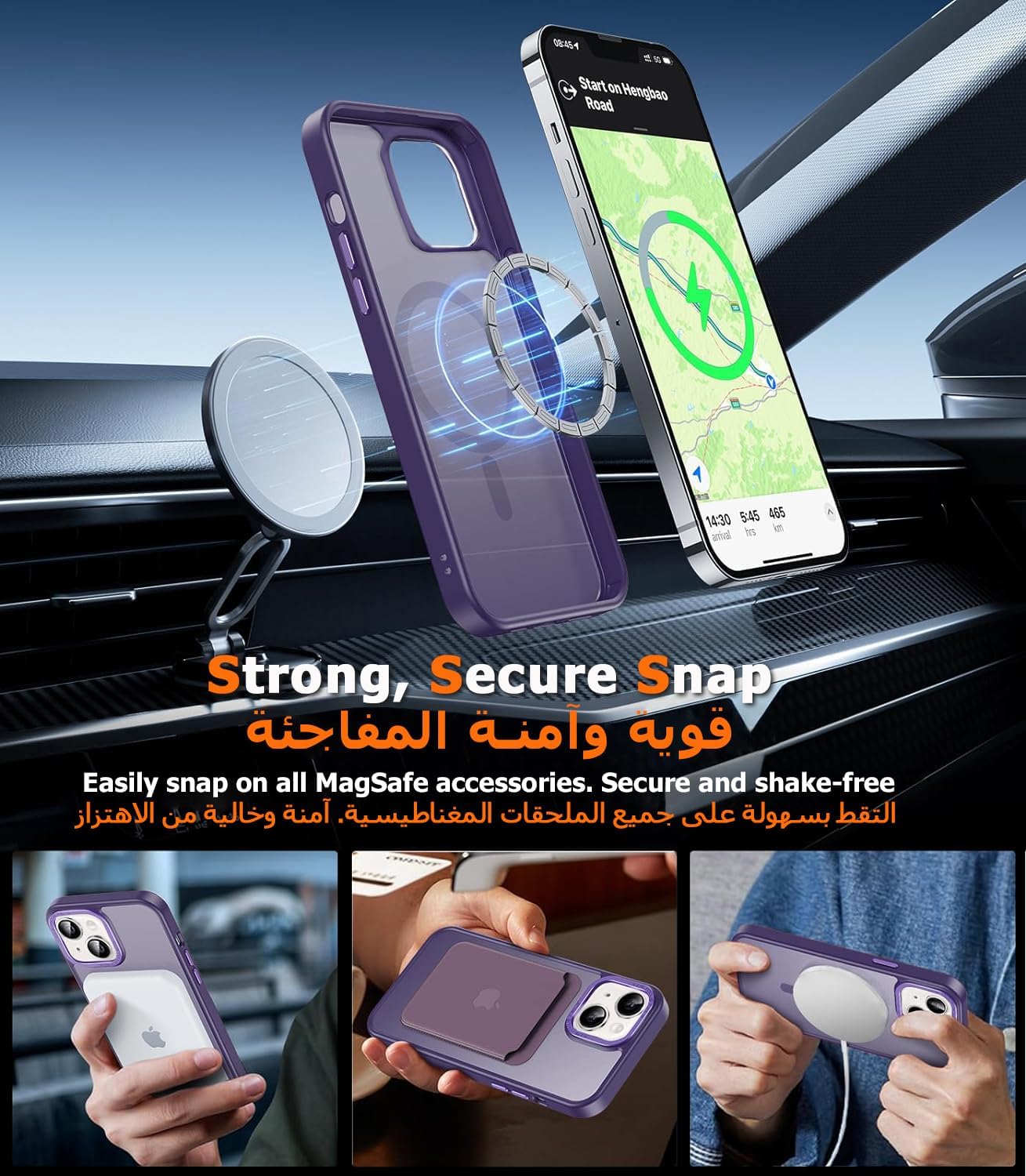 Eligo Magnetic Case for iPhone 11, Compatible with MagSafe Shockproof Protection Cover, Translucent Matte Phone Case with Strong Magnet, Slim Case for Apple 11 6.1 Inch (2019)(Black)