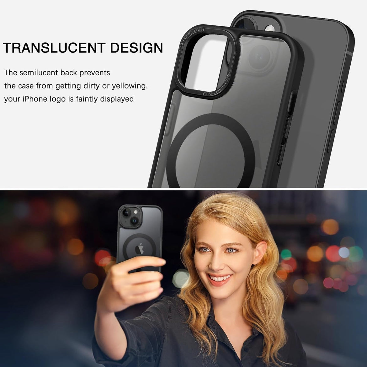 Eligo Magnetic Case for iPhone 11, Compatible with MagSafe Shockproof Protection Cover, Translucent Matte Phone Case with Strong Magnet, Slim Case for Apple 11 6.1 Inch (2019)(Black)