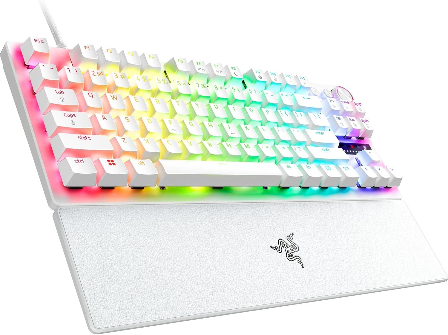 Razer Huntsman Mini 60% Compact Gaming Keyboard: Purple Switch, Clicky Optical-Mechanical Switches, Doubleshot PBT Keycaps, Detachable USB-C Cable, US Layout - Black