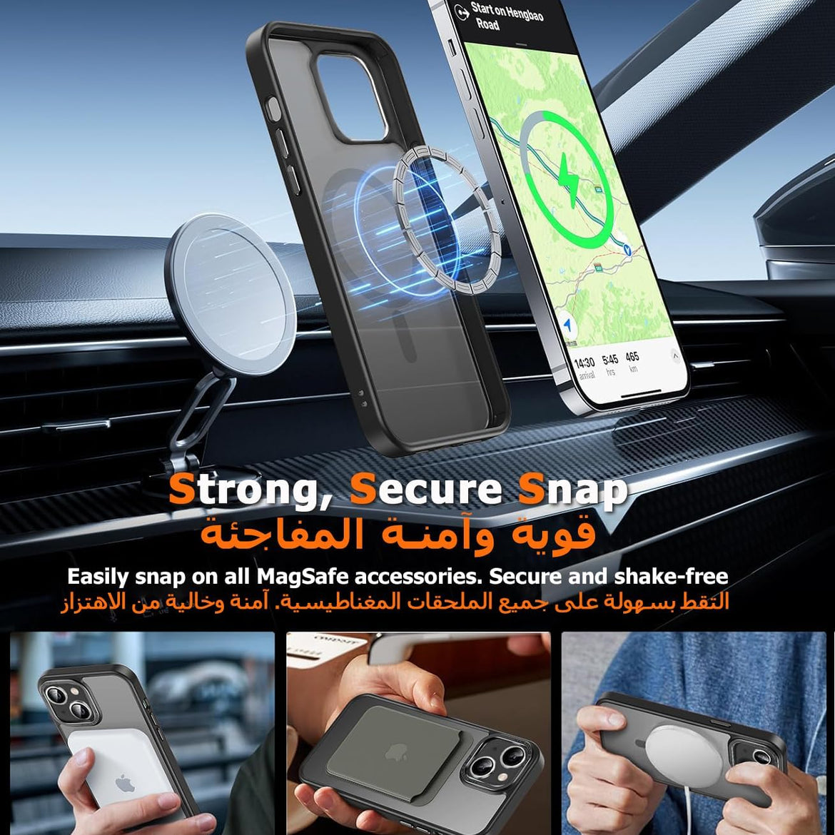 Eligo Magnetic Case for iPhone 11, Compatible with MagSafe Shockproof Protection Cover, Translucent Matte Phone Case with Strong Magnet, Slim Case for Apple 11 6.1 Inch (2019)(Black)