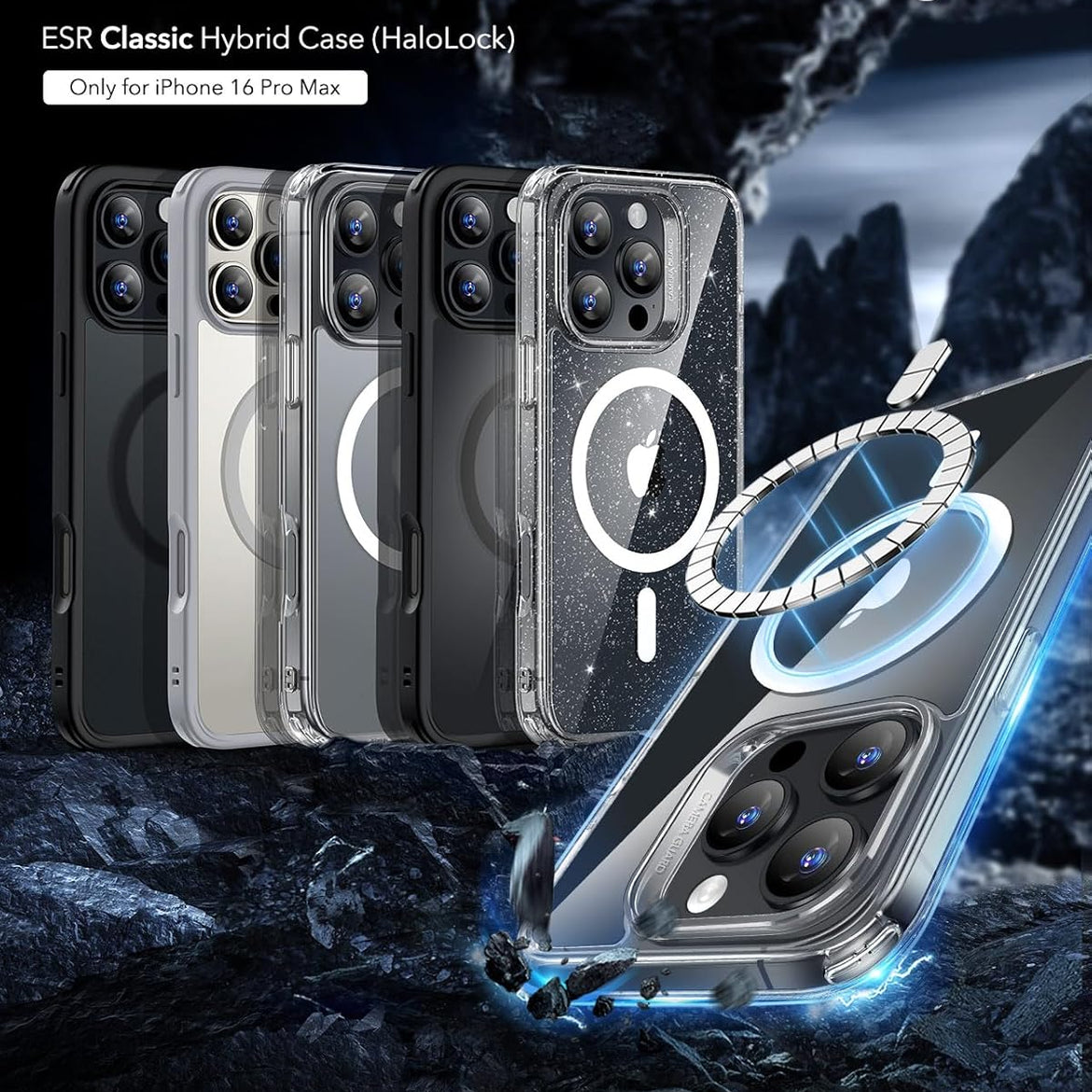 ESR for iPhone 17 Pro Case, Camera Control Cover, Compatible with MagSafe Accessories, Military-Grade Drop Protection, Shock-Absorbing Air Guard Corners, Hybrid Series, Clear
