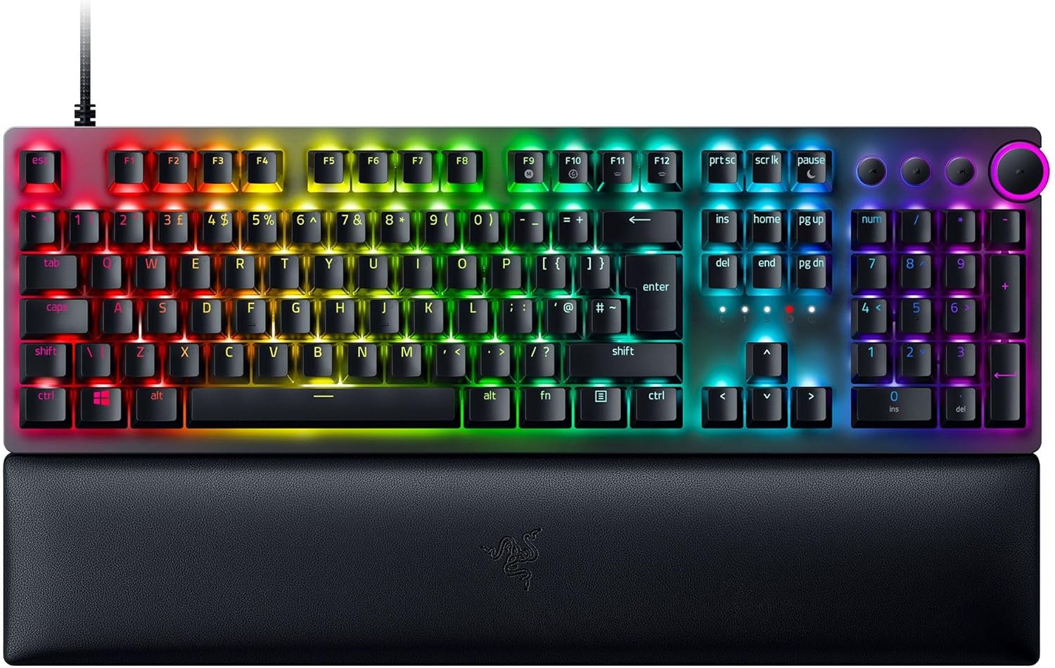 Razer Huntsman Mini 60% Compact Gaming Keyboard: Purple Switch, Clicky Optical-Mechanical Switches, Doubleshot PBT Keycaps, Detachable USB-C Cable, US Layout - Black