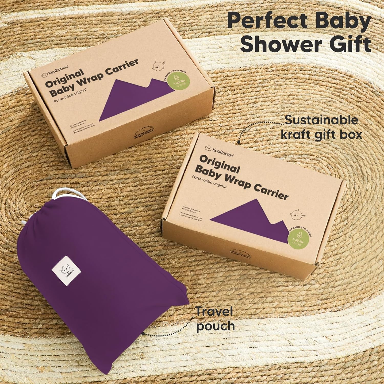 KeaBabies All-in-1 Baby Wrap Carrier Newborn and Infant